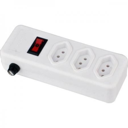 Manufacturer Base Brazil Power Strip Board 3-Outlet with Fuse Custom Long Power Cords