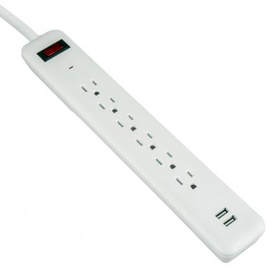 LTS-6VS 6 Vertical Outlet Arrangement Surge Protecting Indicator with USB Ports