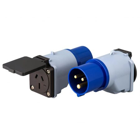 IEC 60309 Plug Hookup Adapter to Australia Receptacle for Tent/ Motorhome/ Caravan/ Camping IP44
