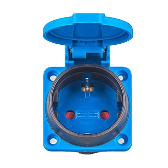 Schuko Socket IP55 16A 250V Electrical Waterproof Outlet