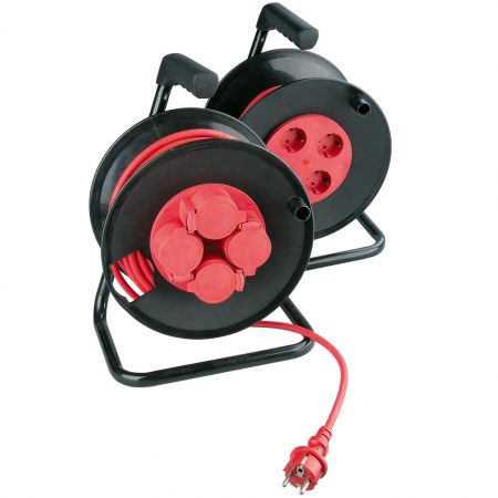 European Cable Reel Thermal Cut-out, Schuko Plug, 4-Way Socket-Outlets with Shutters / Outdoor Caps 30M, 60M and Custom Long Cable CE，GS Approved