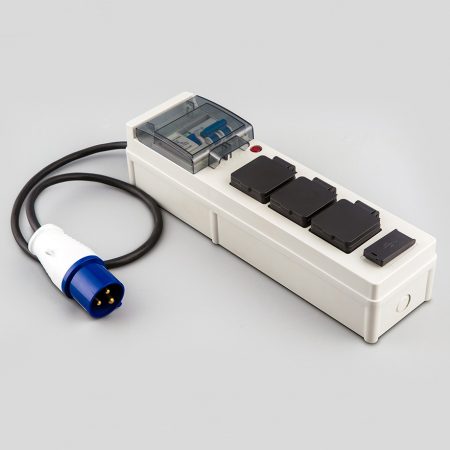 Extension Adapter Cord 3 Outlet Germany, France, Britain, Denmark, Switzerland, Australia, US Socket IEC 60309 Plug