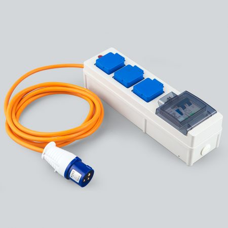 Extension Adapter Cord with Air Switch, Leakage Protector 3 Outlet Germany, France, UK, Denmark, Switzerland, Australia Socket