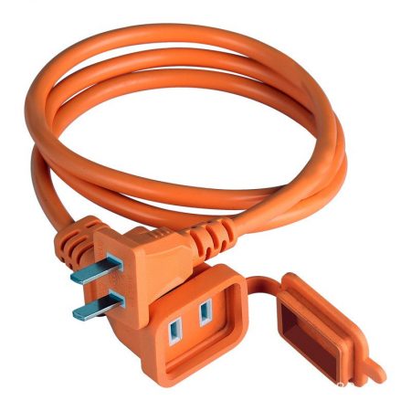 China Outdoor Extension Cord Single Outlet 2-Wire Custom Length, Color Power Cable CCC 3C Certified