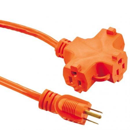 Outdoor Extension Cord Triple Outlet Heavy Duty Custom  Length / Color Power Cable UL Listed