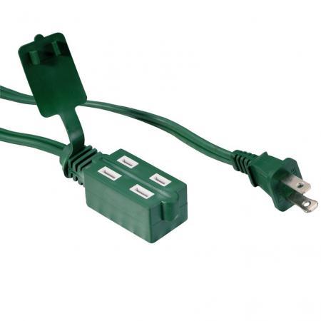 Manufacturer Base 16 AWG Indoor 2-Prong Extension Cord (3 Outlet Extension Cord) Wall Hugger in Custom Length