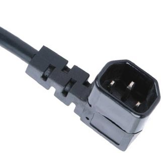 IEC 60320 C14 Power Cords Right Angle Plug Manufacturer Base Custom Length / Color AC Power Cable