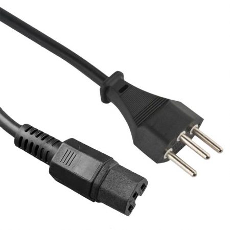 Switzerland SEV1001 AC Type J Plug to IEC 60320 C15 High Temperature Power Cords with Custom Long ,Color,SEV Certified