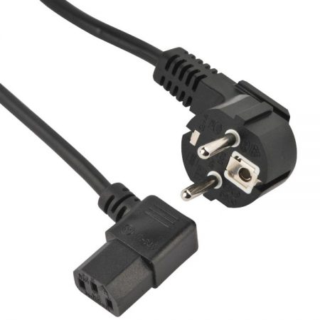 Korea plug IEC C13 Right Angle Power Extension Cord Computer Power Cable in Custom Long,Color KC Approved