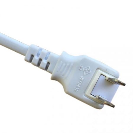 Japan Power Cord 2 Wire Rotatable Pins Plug, JIS 8303 Standard,AC Power Supply Cords, Custom Length,PSE JET Approved