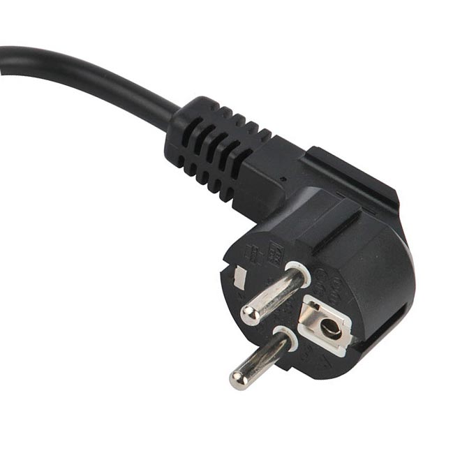 Europe Power Cord 16A 3 Wire CEE 7/7 Schuko Angle Plug EU Germany VDE Certified CE AC Power Cable