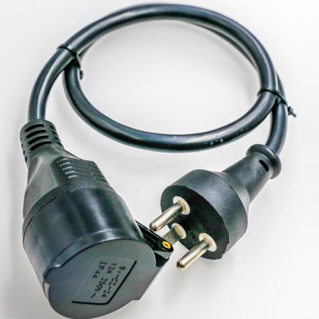 Denmark Extension Cord 16A 3 Prong Grounded Type K Plug Single Outlet Socket Custom Length / Color AC Power Cable
