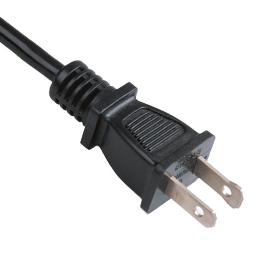 AC Power Cord (America Power Cord) NEMA 1-15P 2 Pole 2 Wire NEMA 1-15 Male Plug AC Power Cable, UL Listed