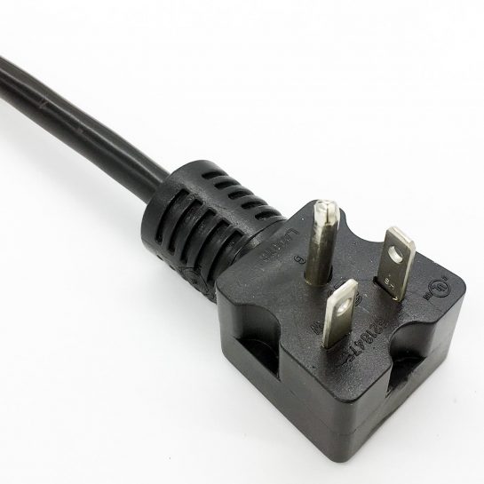 Manufacturer Base NEMA 5-20 Power Cord Angle Plug Rated 20A 125V Custom Length / Color Power Supply Cords UL Listed