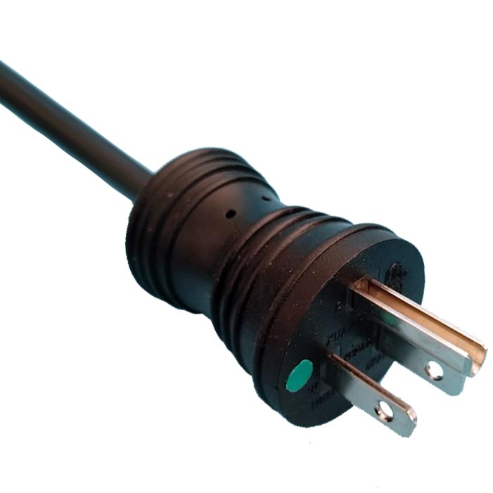 Manufacturer Base Green Dot Medical Grade Power Supply Cord 5-15P Custom Length AC Power Cable, UL Listed