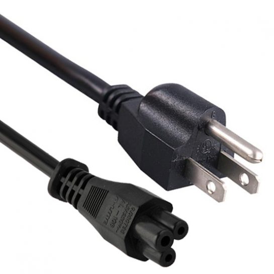US Power Supply Cord NEMA 5-15P IEC 60320 C5 Mickey Mouse Laptop / Notebook / Notepad Adapter, Clover Type Cloverleaf Power Cable