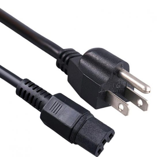 Power Supply Cord NEMA 5-15P IEC 60320 C15 High Temperature AC Power Cord With Custom Long Cable, UL Listed