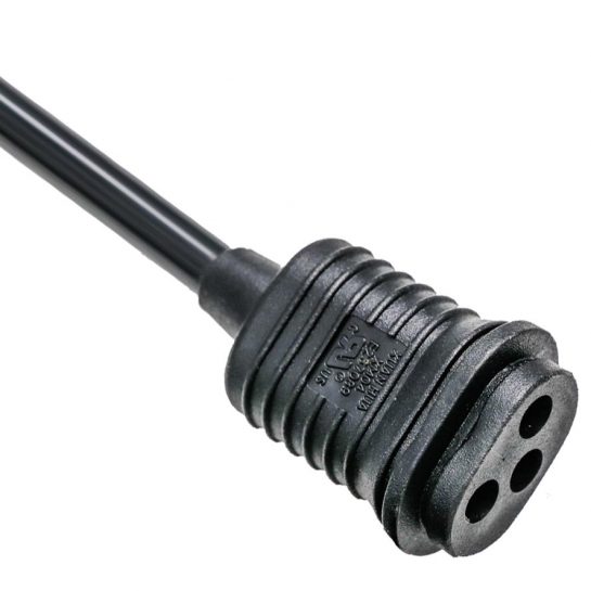 Sun System Ballast Power Cord Receptacle Hydrofarm Ballast Reflector 3 Prong Connector with Custom Long Power Cable